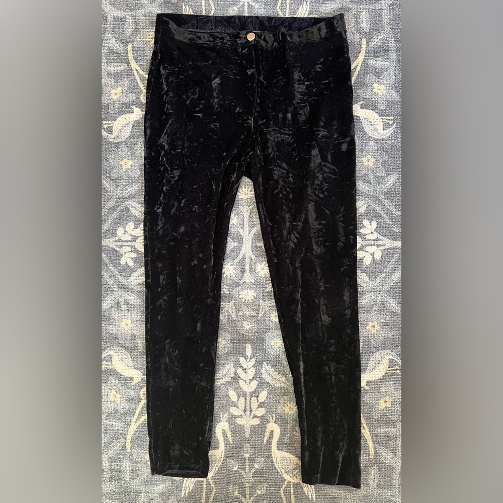 Atmosphere Black crushed velvet skinny pants